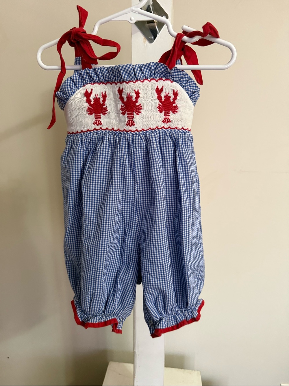 Mom & Me Smocked Lobster Romper - Picture 2 of 11
